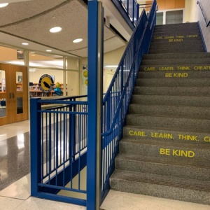 marsh creek 6th grade center stairs be kind 3