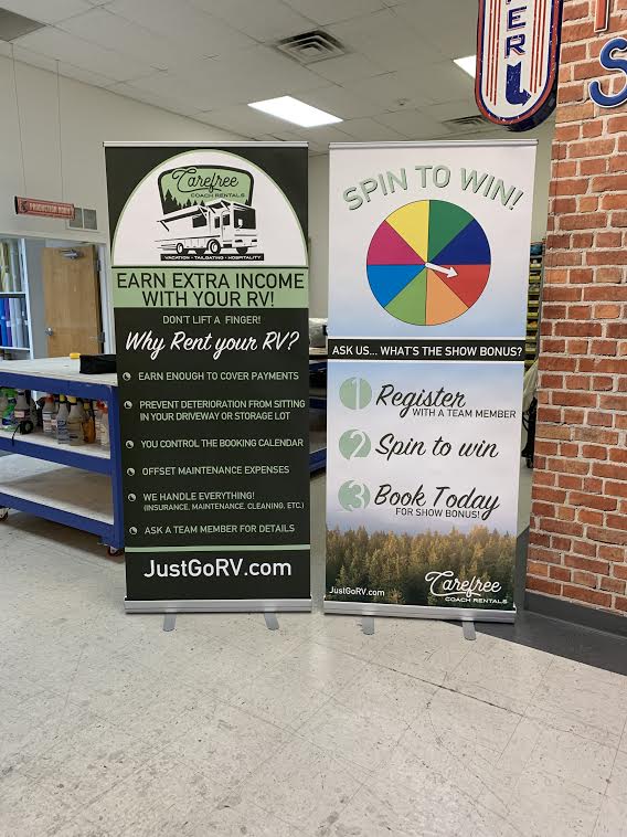 retractable banners designed for trade show
