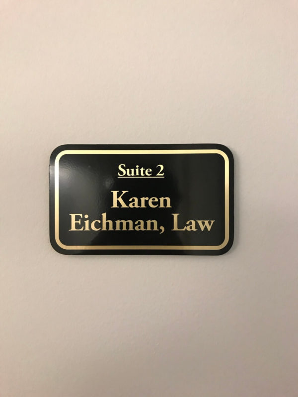 eichman law office plaque
