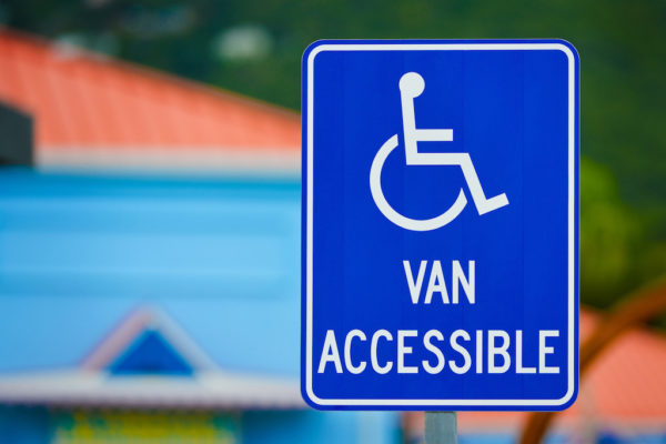 handicapped van accessable sign
